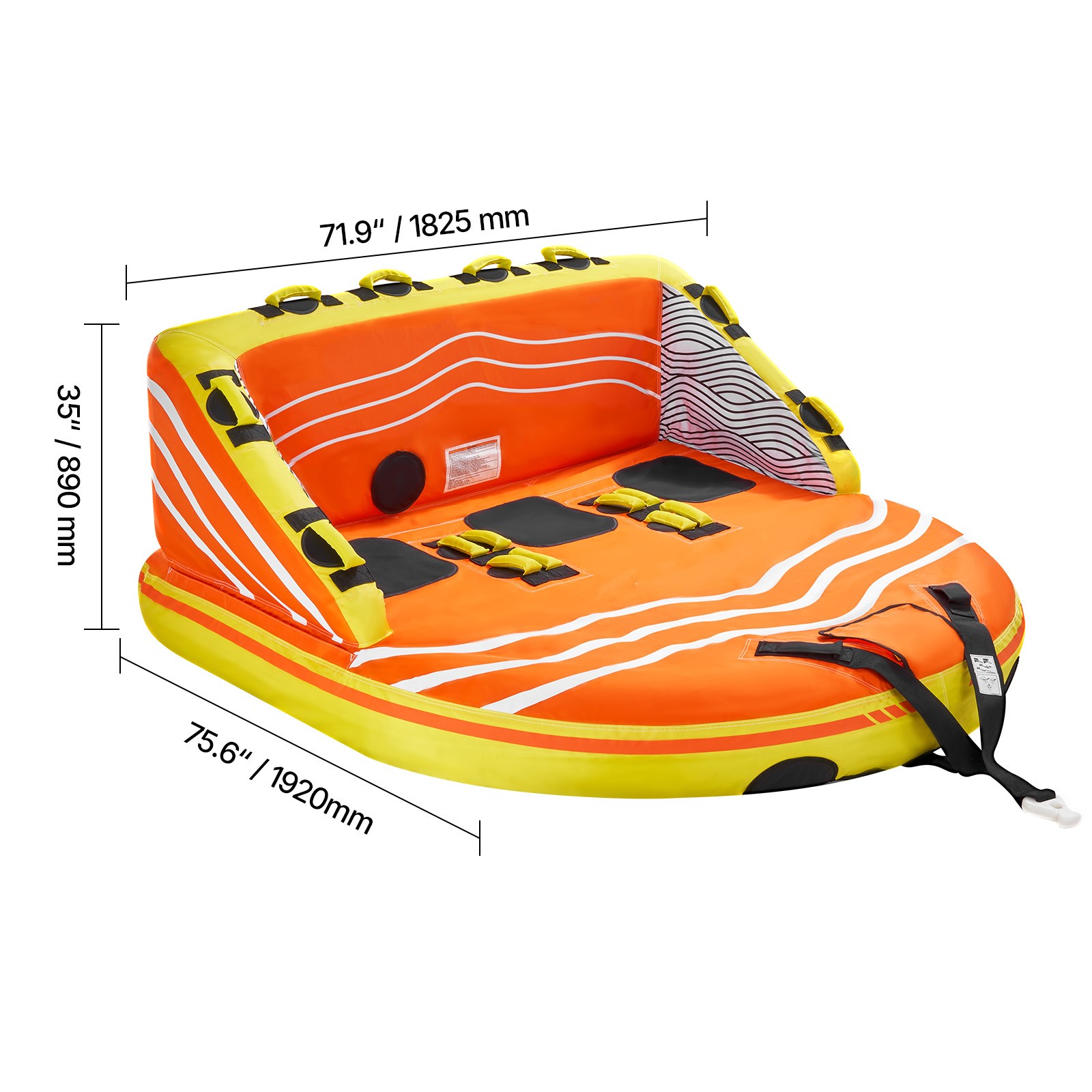 Uimoso Towable Tube for Boating 1-3 Riders Inflatable Tubes Towable Water Sport