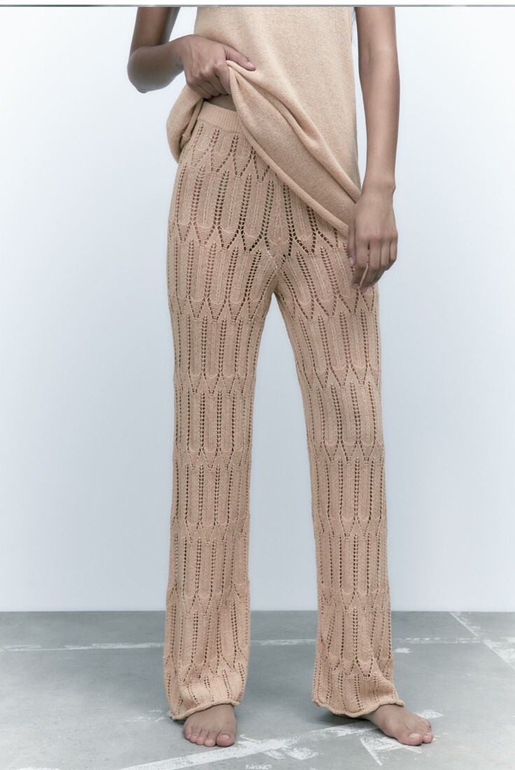 EUC Zara Rustic knitted outfit tank top & pants SZ M $148