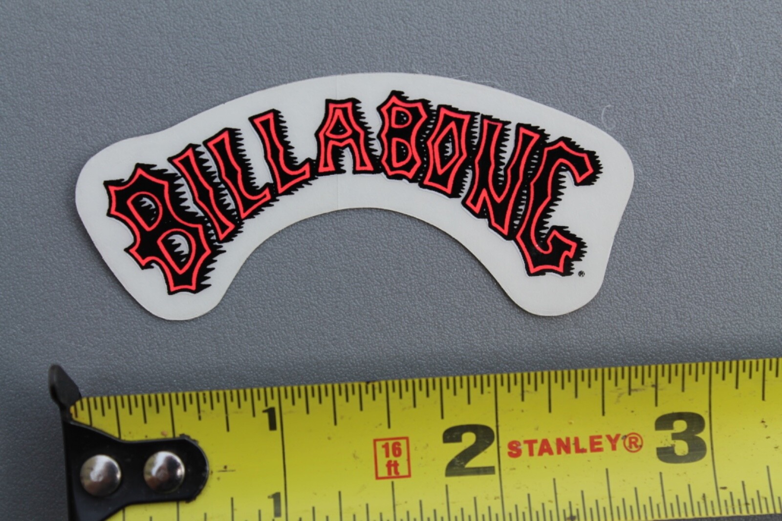 Billabong Surfboards Clear Neon Orange Small OG 80’s B8 Vintage Surfing STICKER