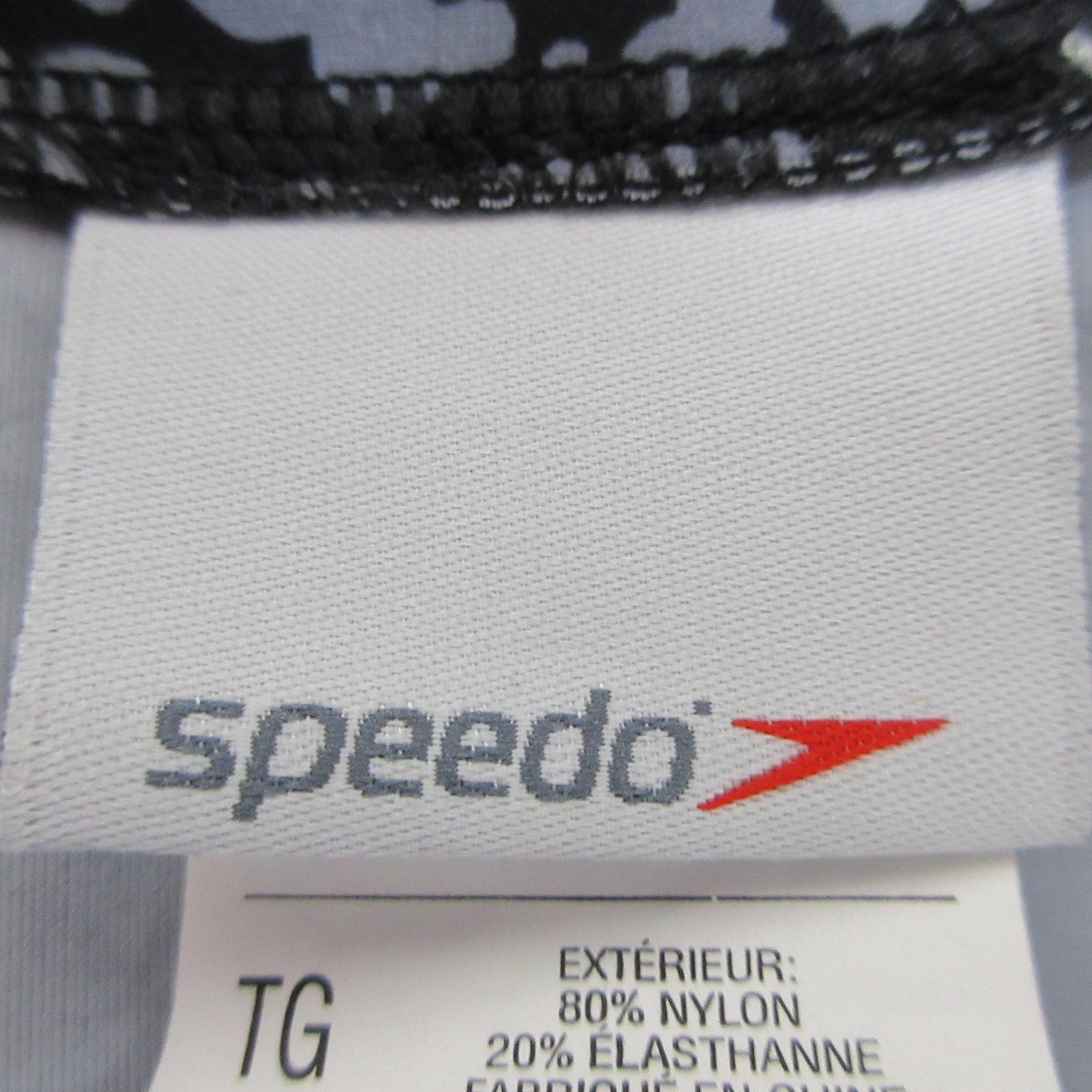 Speedo Zumba Black Graphic Shirt XL Nylon Elastane Mens Swim Rash Guard Top