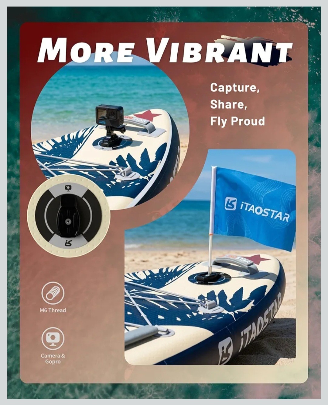 iTAOSTAR 11’6″ x 35″ Extra Wide Inflatable Stand Up Paddle Board Kit N26A