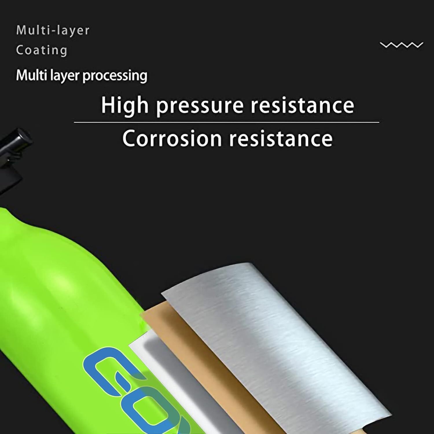0.5L*2 Bottle Scuba Tank with Pump Reusable Lung Diving Tank Kits 3000PSI Max