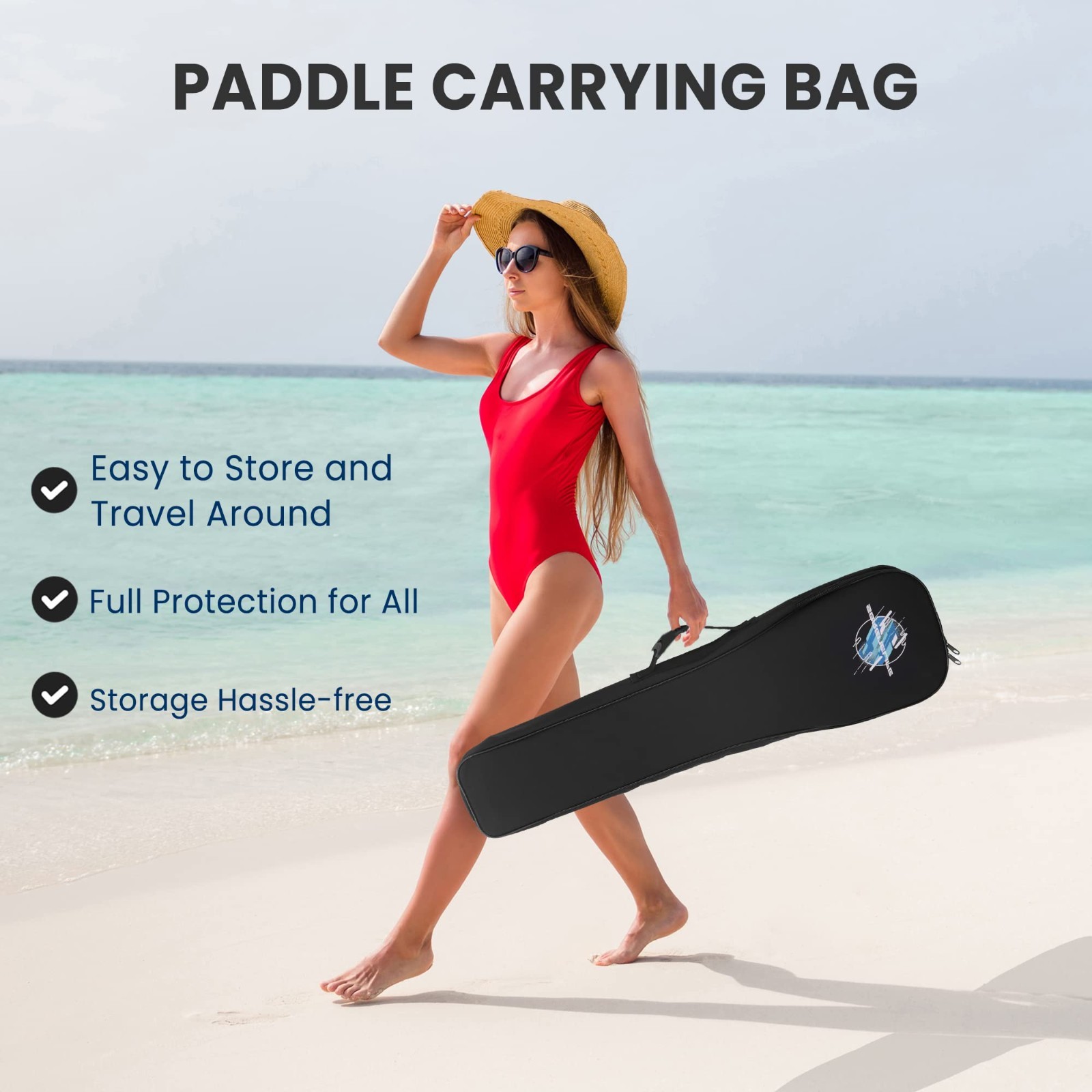 Adjustable Carbon Fiber Paddle Board 70-86″ | Lightweight 3-Piece SUP Paddle | C