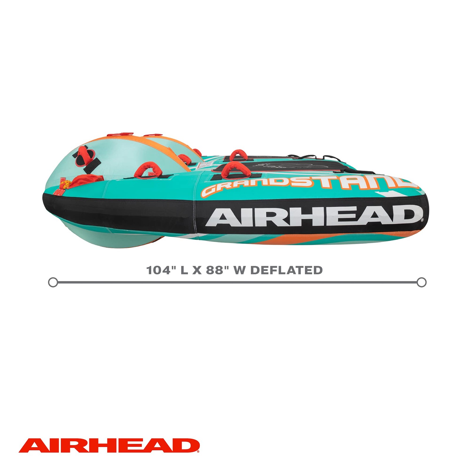 AIRHEAD Grandstand-2 Towable Inflatable Tube for Boating Water Sports 1-2 Rider