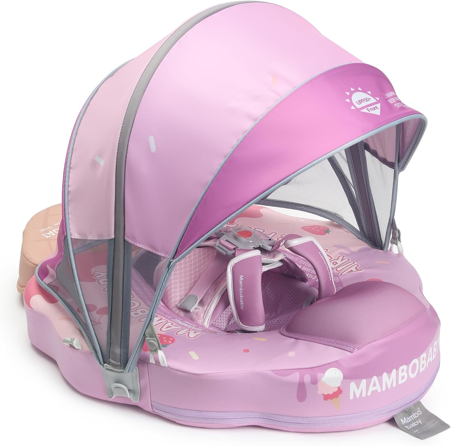 Mambobaby Float Plus Tail Baby/Toddler Swim Float with Canopy,