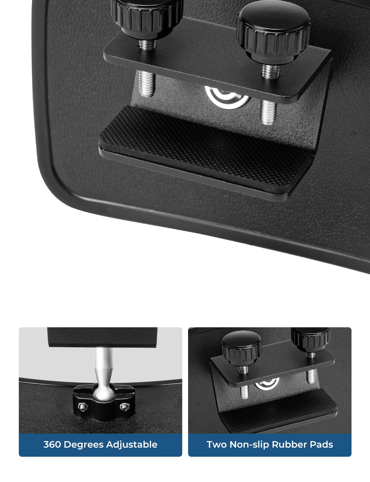 KEMIMOTO Boat Rear View Mirror Ski Marine Pontoon Mirror with 300°Curved Surface