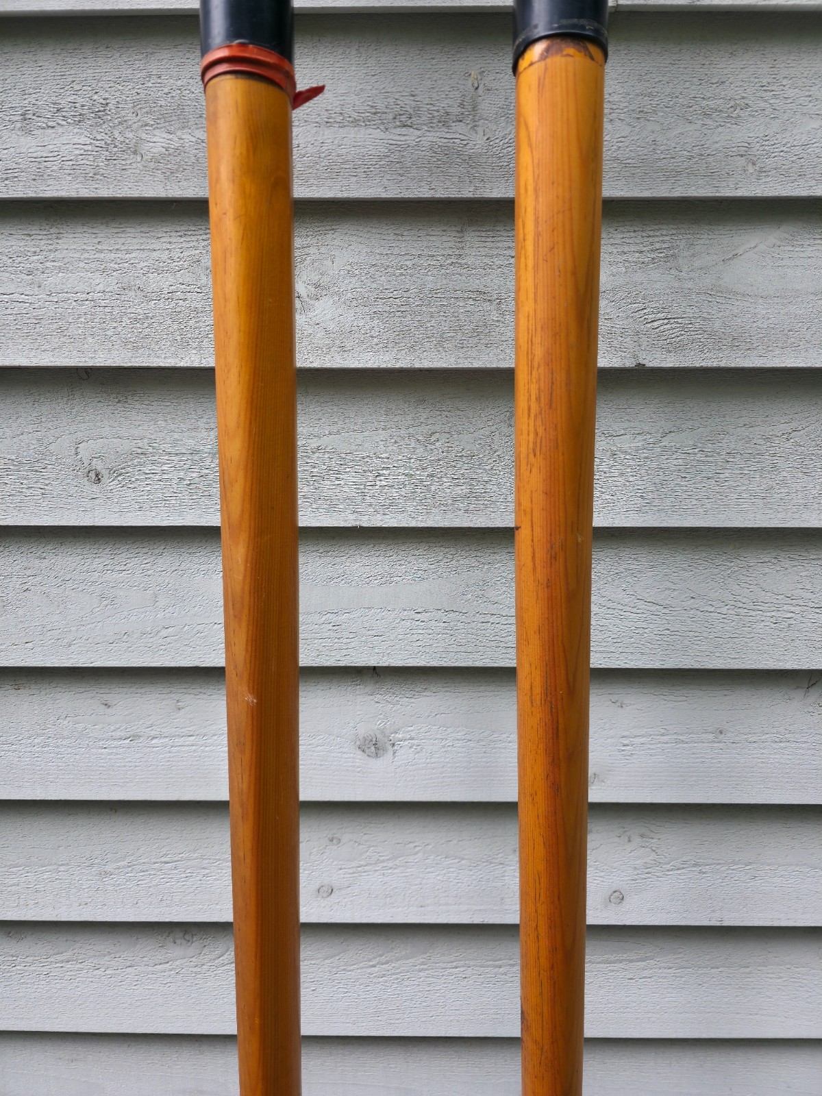 BEAUTIFUL VINTAGE Old Wooden Paddles Oars SPOON CURVED BLADES Measures 91″