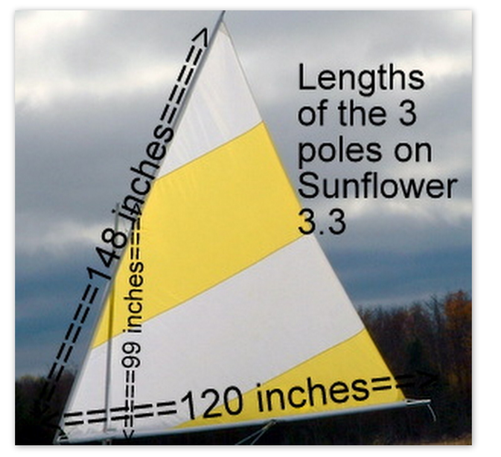 Sail for your Snark Sunflower 3.3.– 55 sq. ft. Nylon