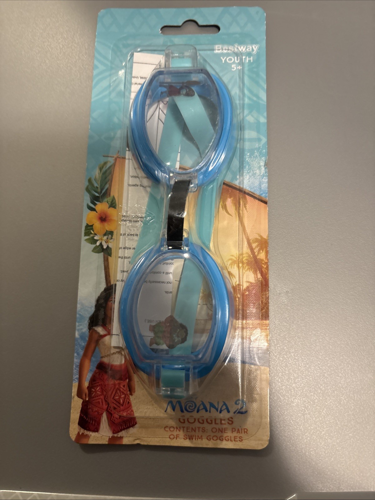 Disney Swim Goggles Moana 2 Kids with Adjustable Strap Brand New!