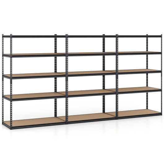 5-Tier Garage Shelving Unit 2200 LBS Heavy Duty Adjustable Utility Rack-Set of 3