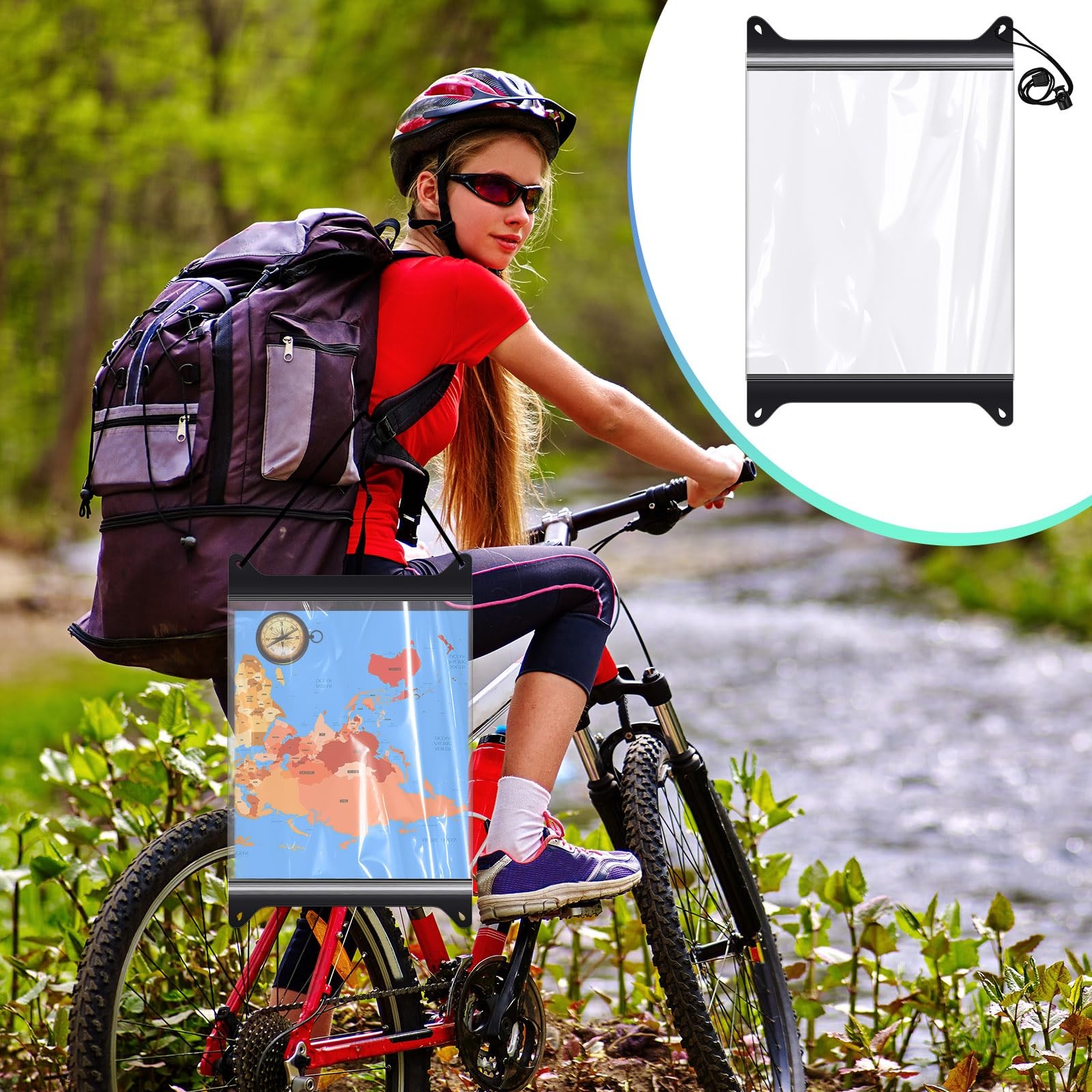 Waterproof Map Case TPU Guide Map Case Holder with Clear Window 13 x 11 Inch …
