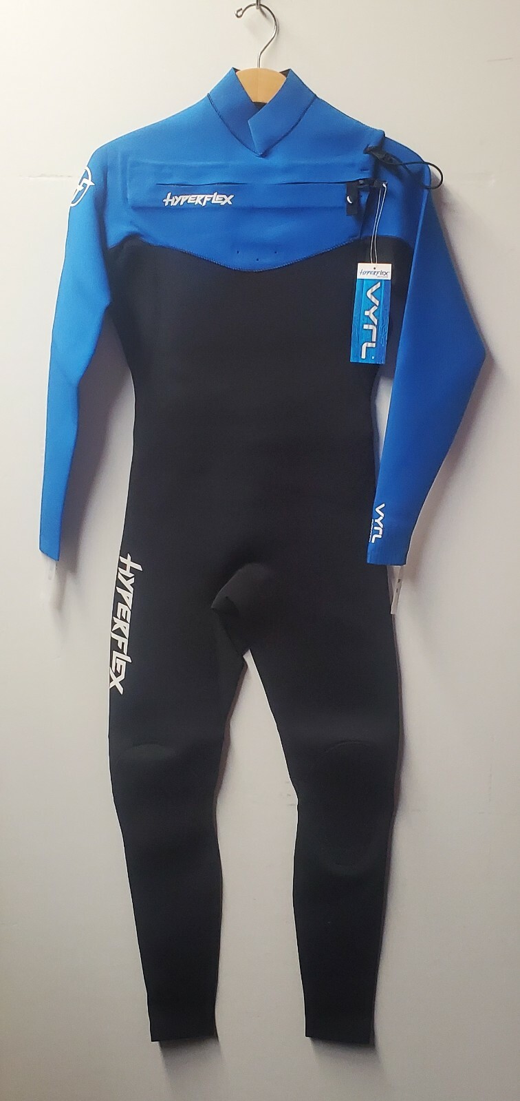 HYPERFLEX Men’s 3/2 VYRL CZ Wetsuit – Black/Blue – Size Medium – NWT