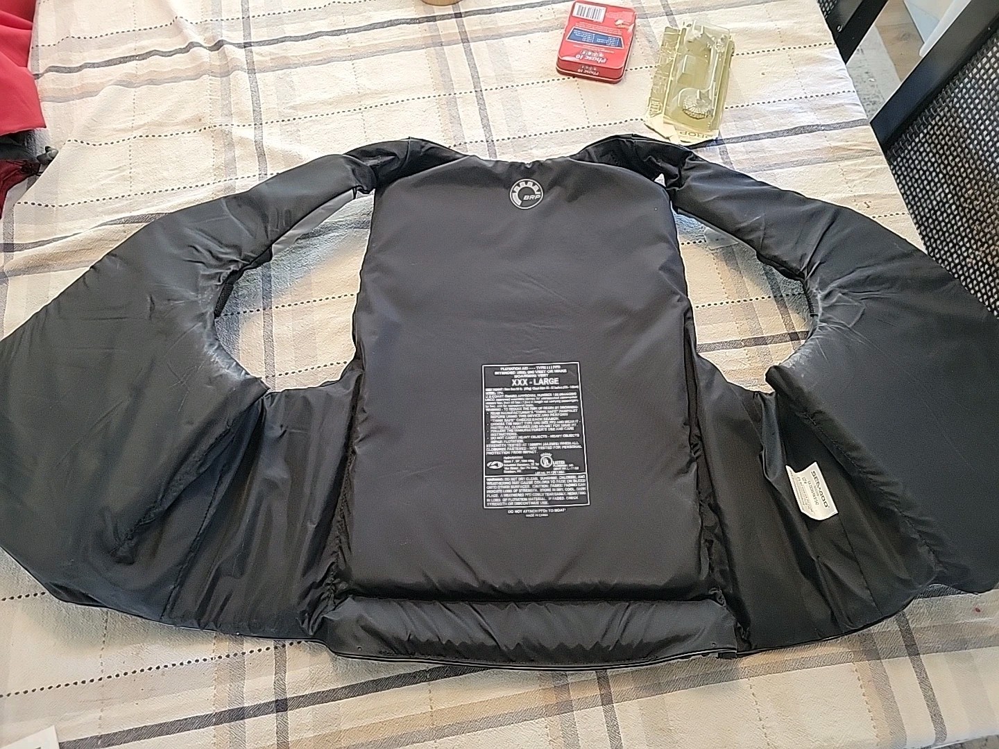 Gray and Black Seadoo Life Jacket Vest Adult XXX Large 1714 Chest Size 53-57