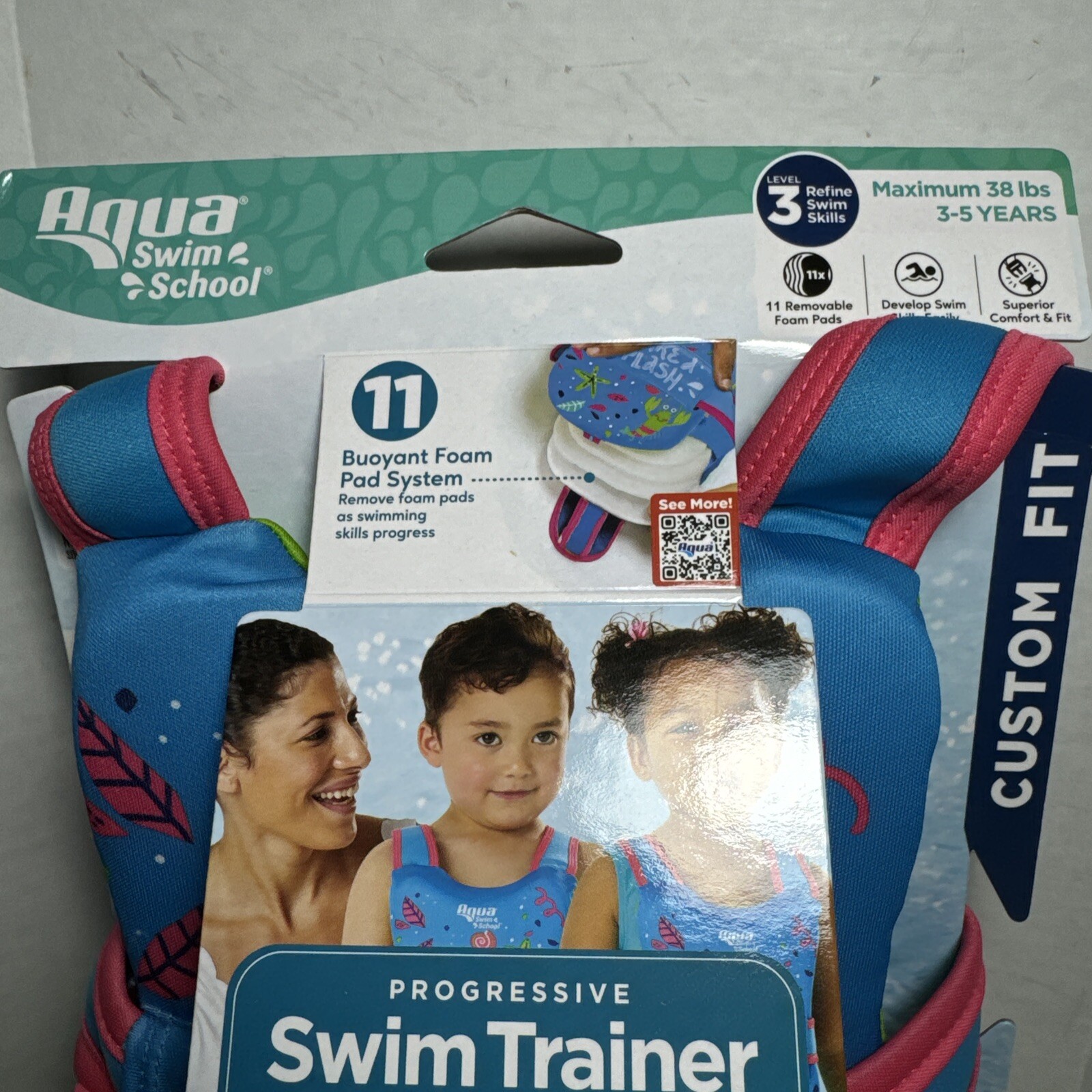 Progressive Swim Trainer Aqua Swim School Level 3 -38 Lbs Max 3-5 Years