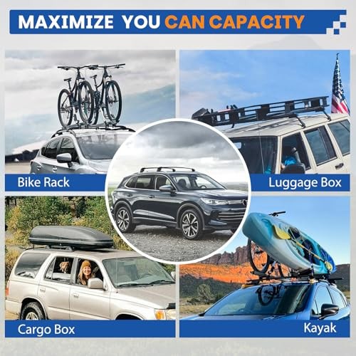 300LBS Roof Rack Cross Bars Compatible with Volkswagen VW Tiguan 2018