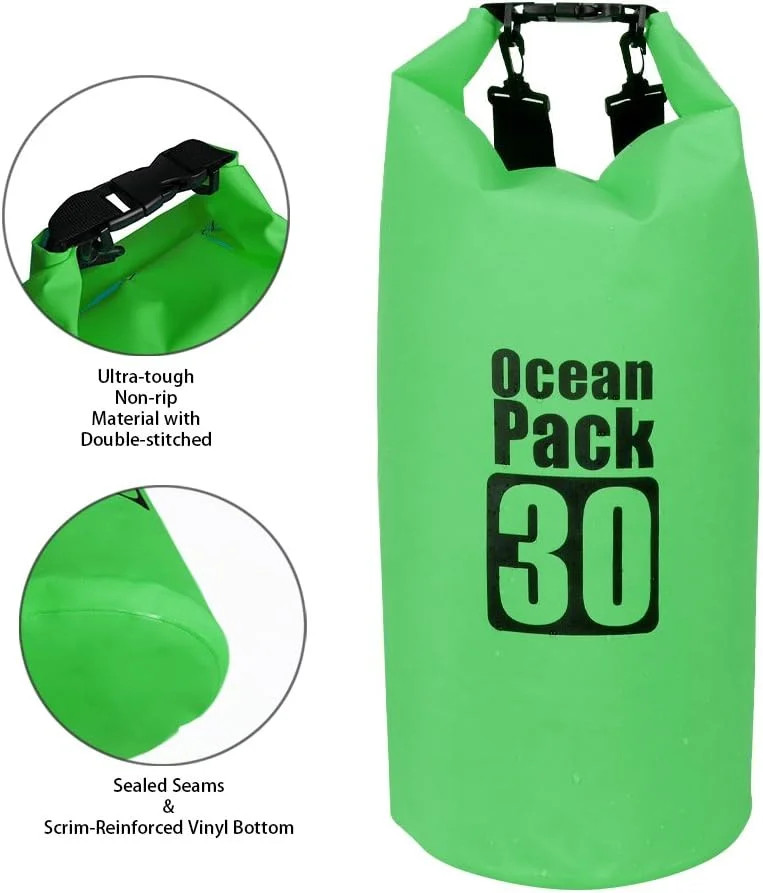 Dry Sack/Floating Waterproof Bag 2L/5L/10L/20L/30L for Boating, Kayaking, Hiking