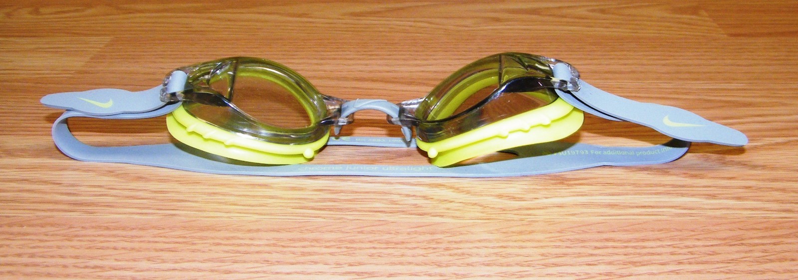 Nike Gray w/ Lime Green Chrome Junior Ultralight Adjustable Swim Goggles *READ*