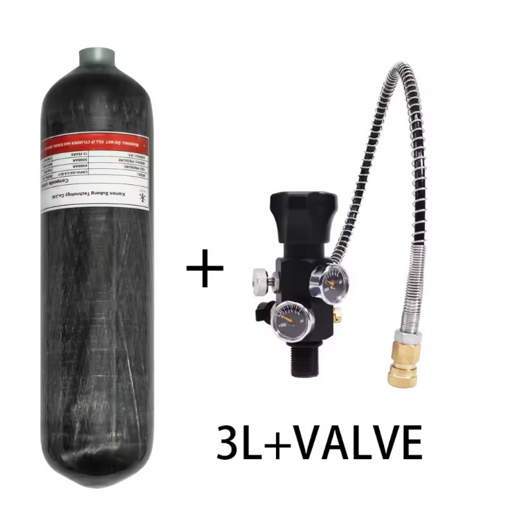 3L / 6.8L Carbon Fiber Cylinder High Pressure Air Tank Fill Station Scuba Diving