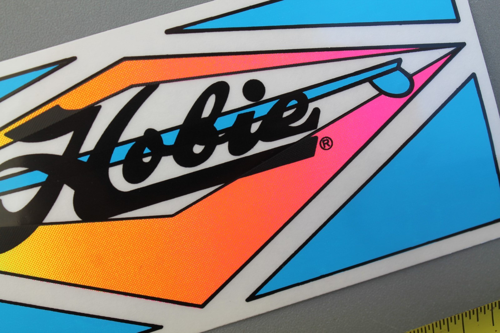 Hobie Surfboards Surf Shop Neon 80’s Orange Blue OG V3B Vintage Surfing STICKER
