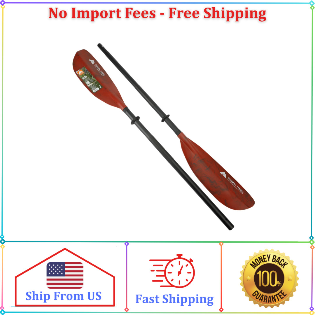 Ozark Trail Adult Aluminum Kayak Paddle, 94.5 inch Red and Gray