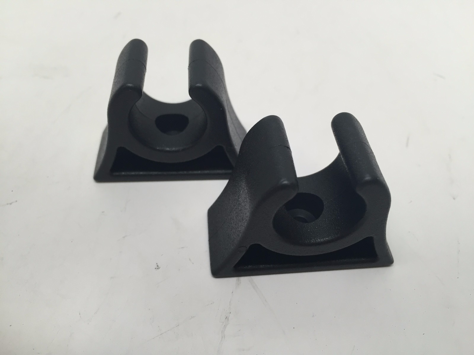 Marine Boat Canoe Kayak Pair of Black PP+TPR Molded Paddle Clip 3/4″ Diameter