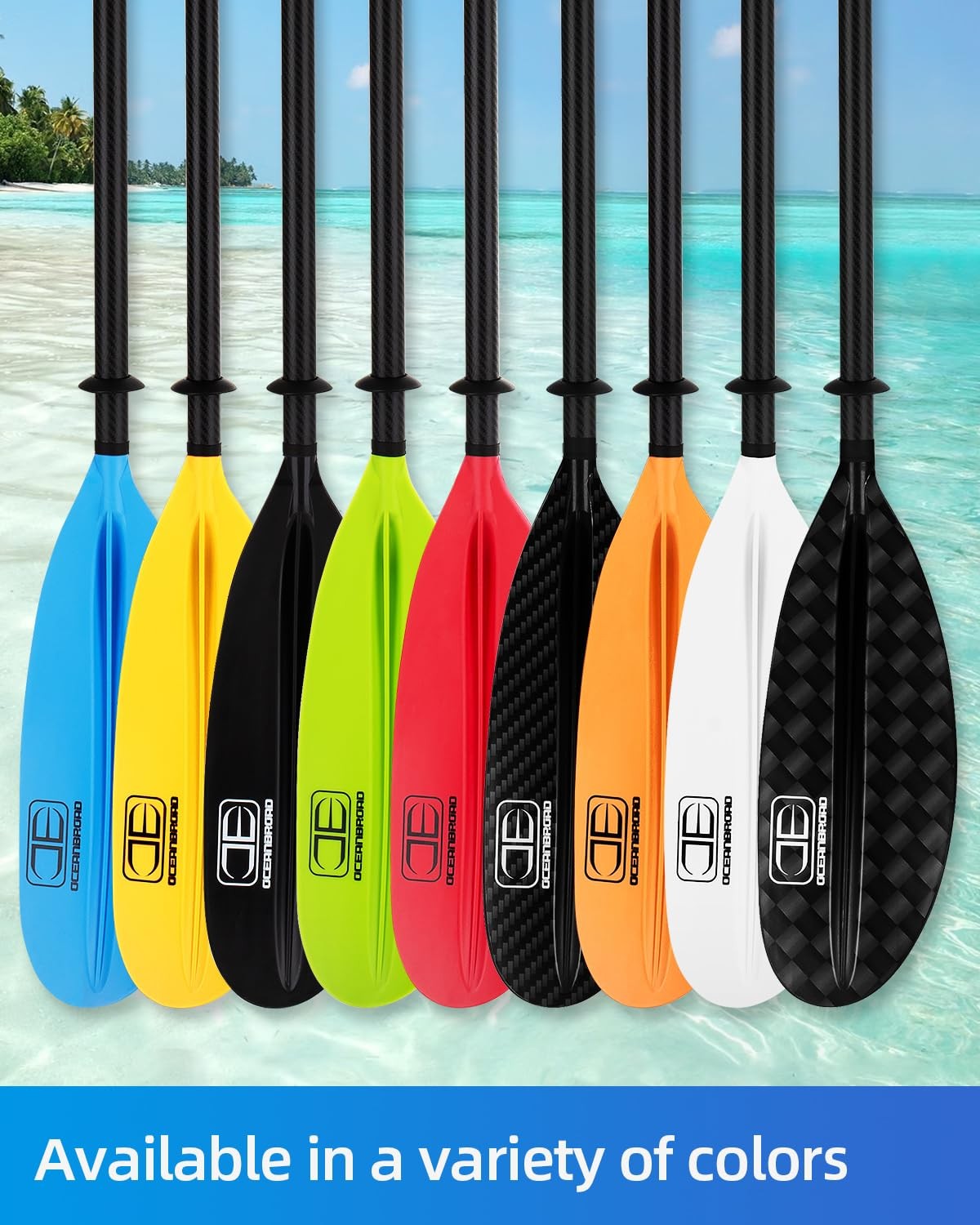 Adjustable Carbon Fiber Kayak Paddle 86in/220cm to 94in/240cm Kayaking Oar wi…