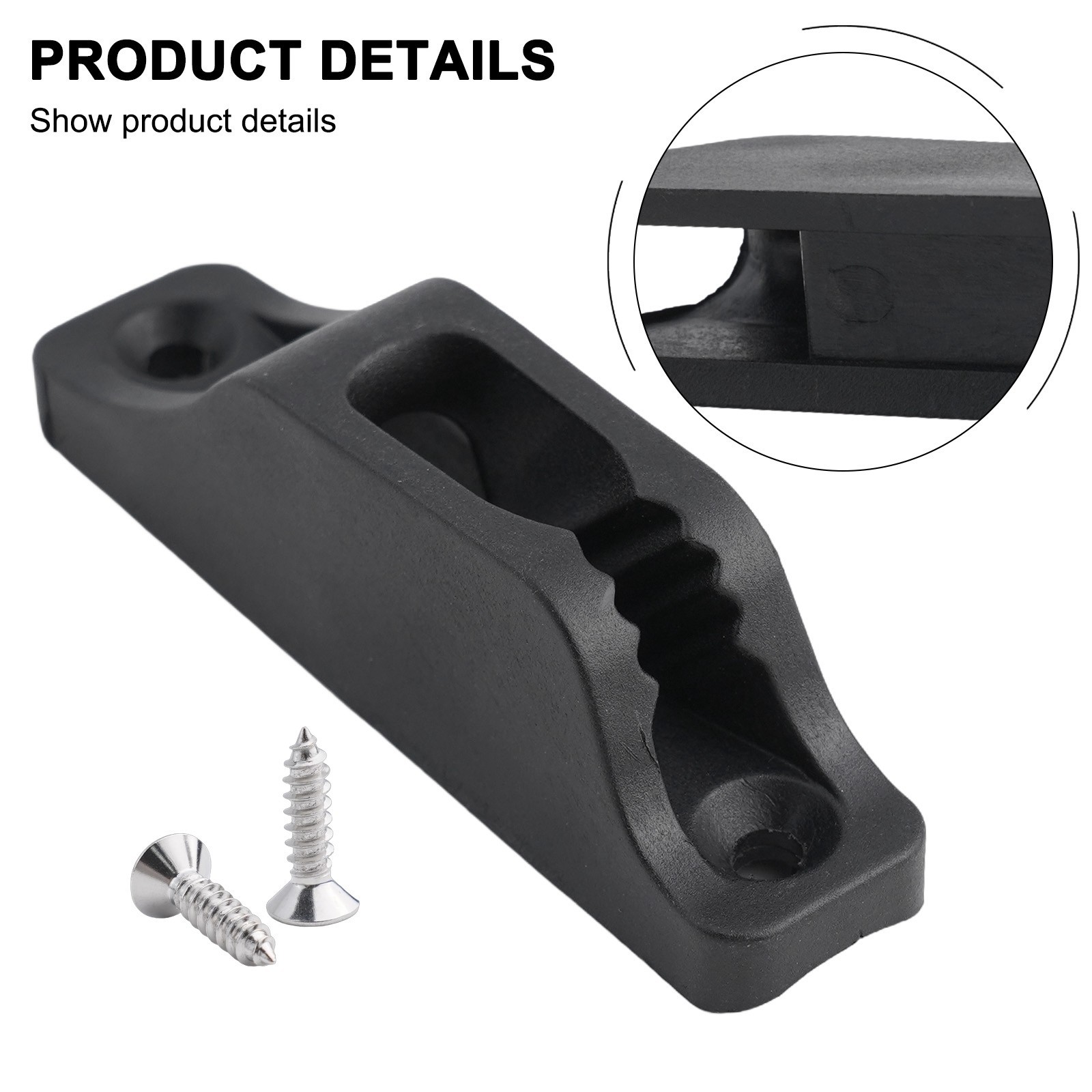 Dark Nylon Cleat Easy To Adjust Easy To Adjust While Sailing Colour Dark