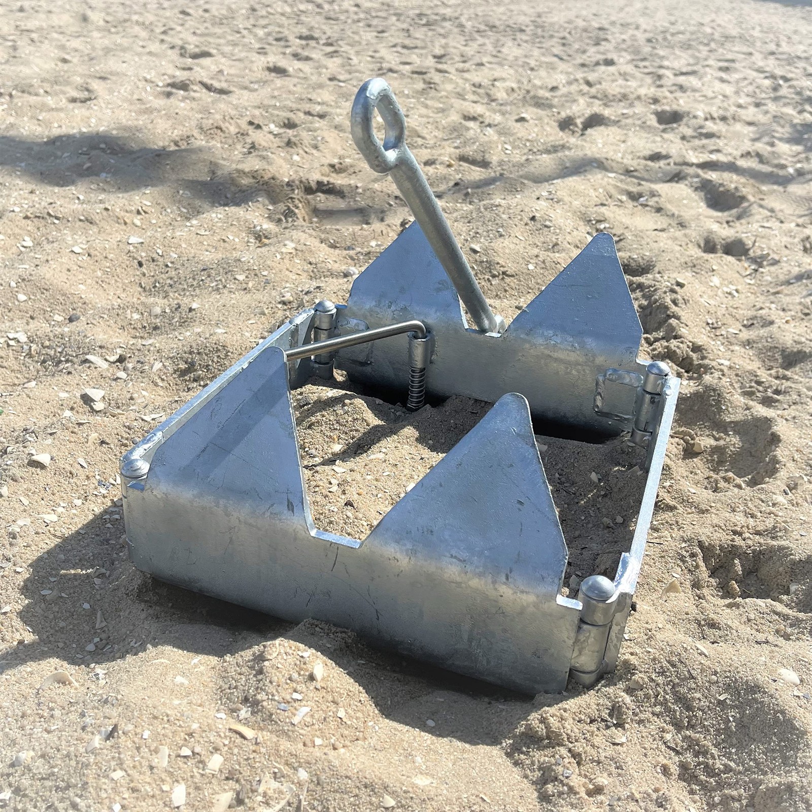 Anchor for Boats 13 lb Galvanized Steel Folding Pontoon Boat Anchor, Holds Bo…