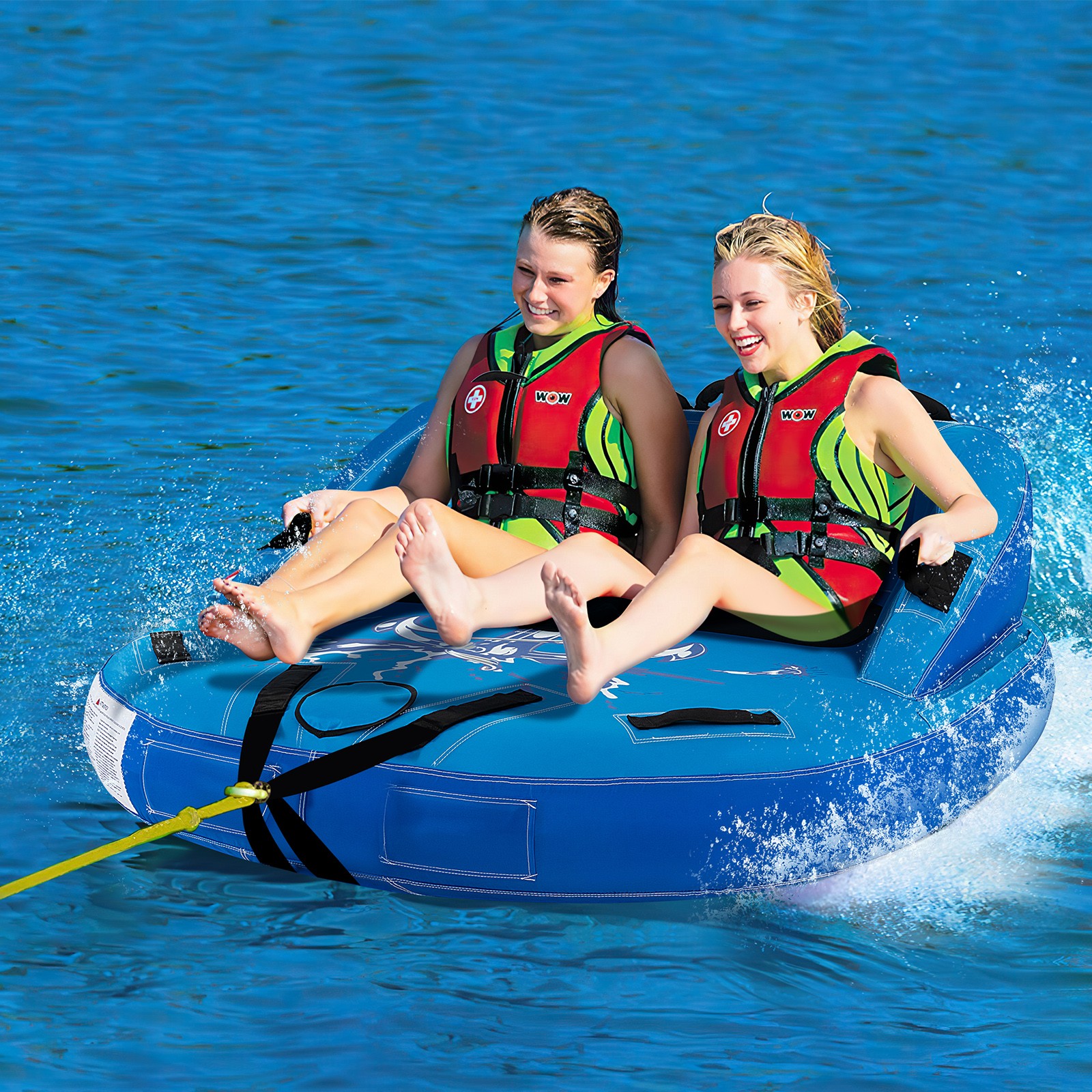 Inflatable 2 Person Towable Tubes for Boating Water Tubes for Boats to Pull