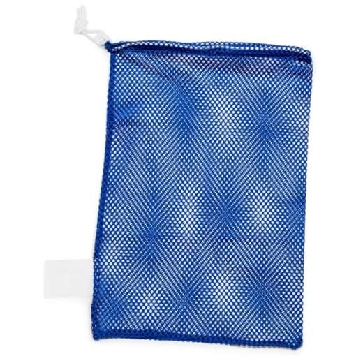 Mesh Equipment Bag – Heavy-Duty Nylon Drawstring Bag with Lock 12″ x 18″ Blue