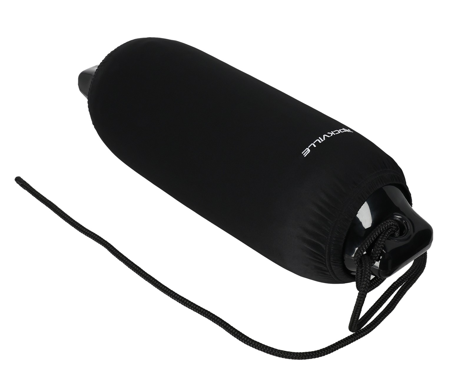 Rockville FEN210-BLACK Boat Fender Package 2 Bumpers 10″x30″, 2 Covers, 2 Lines