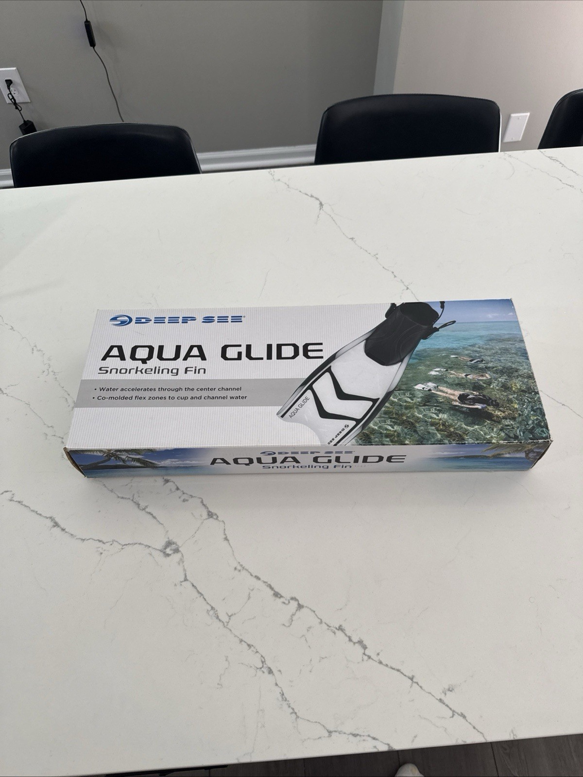 Deep Sea Aquaglide Snorkeling Fins Black S/M 5-9 New In Box