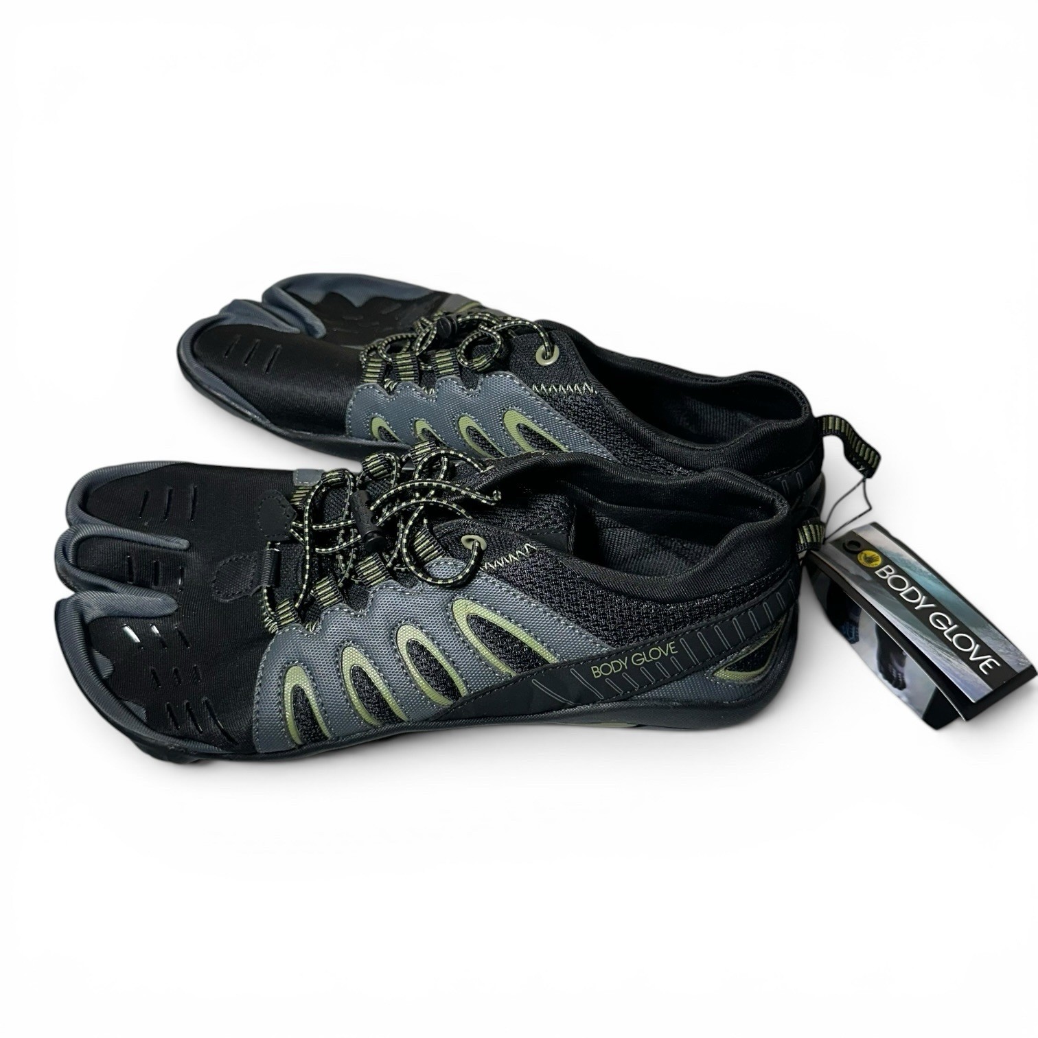 Body Glove 3T Barefoot Warrior Men’s Water Shoes, Size US 10, Black/Aloe