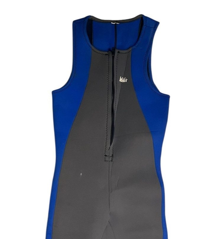 REI Blue/Gray Warm NEOPRENE FARMER JOHN WETSUIT Sleeveless Surf Beach Adult M