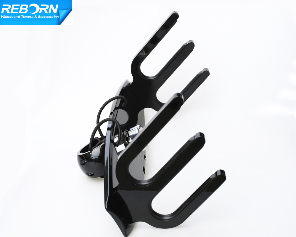 Reborn Water Ski Wakeboard Tower Rack Black Suit Horizontal to Vertical 5 Yr WTY
