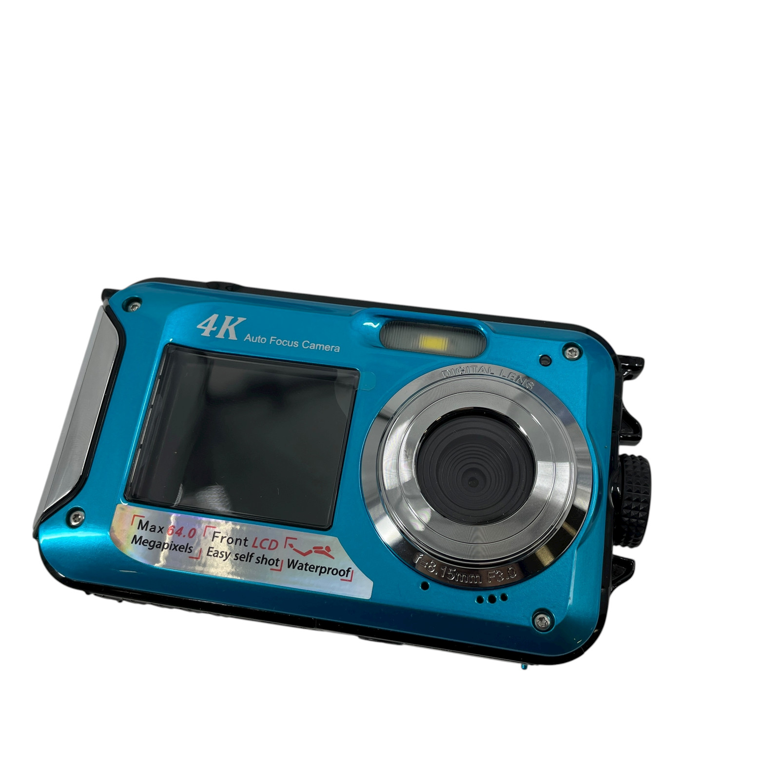 4K Underwater Camera 11FT Waterproof Camera Blue #NO8501 (AR)