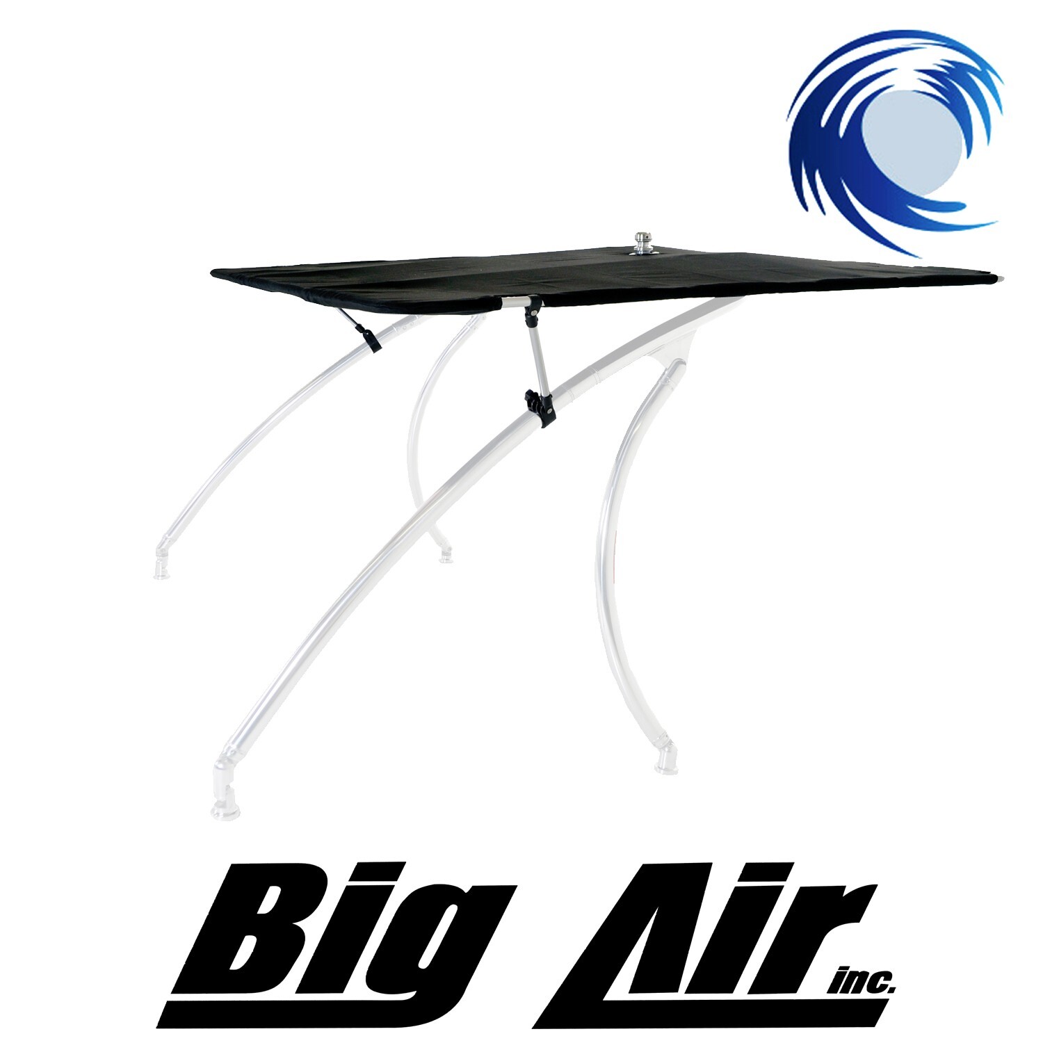 Universal Wakeboard Tower Bimini Top – Onyx Black – Big Air Super Shadow Bimini