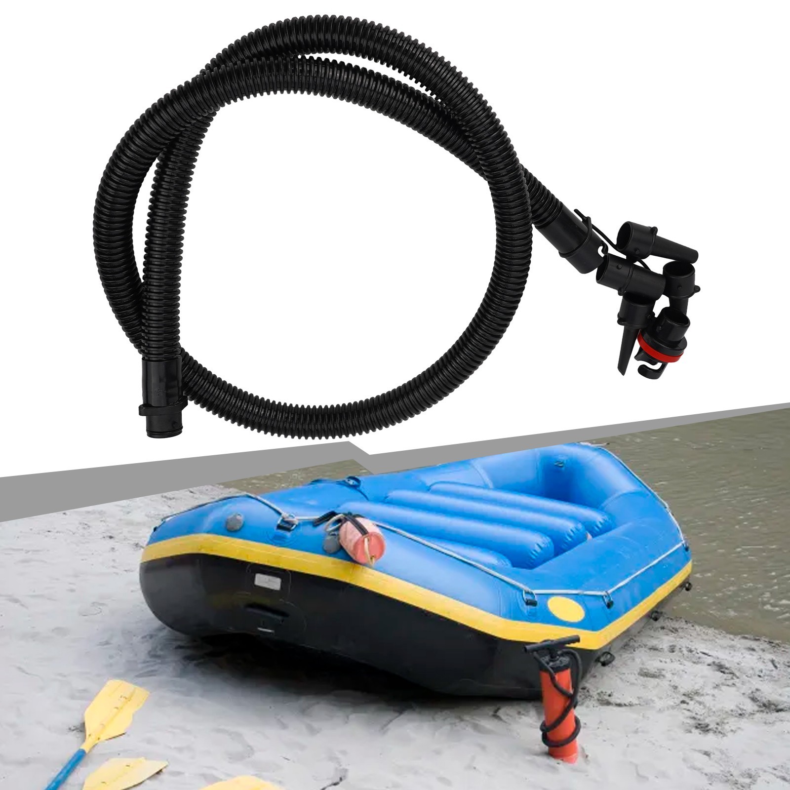 Air Pump Hose Tube Hand Inflatable Tube Hand Pump Hose 5 Different Nozzle Sizes