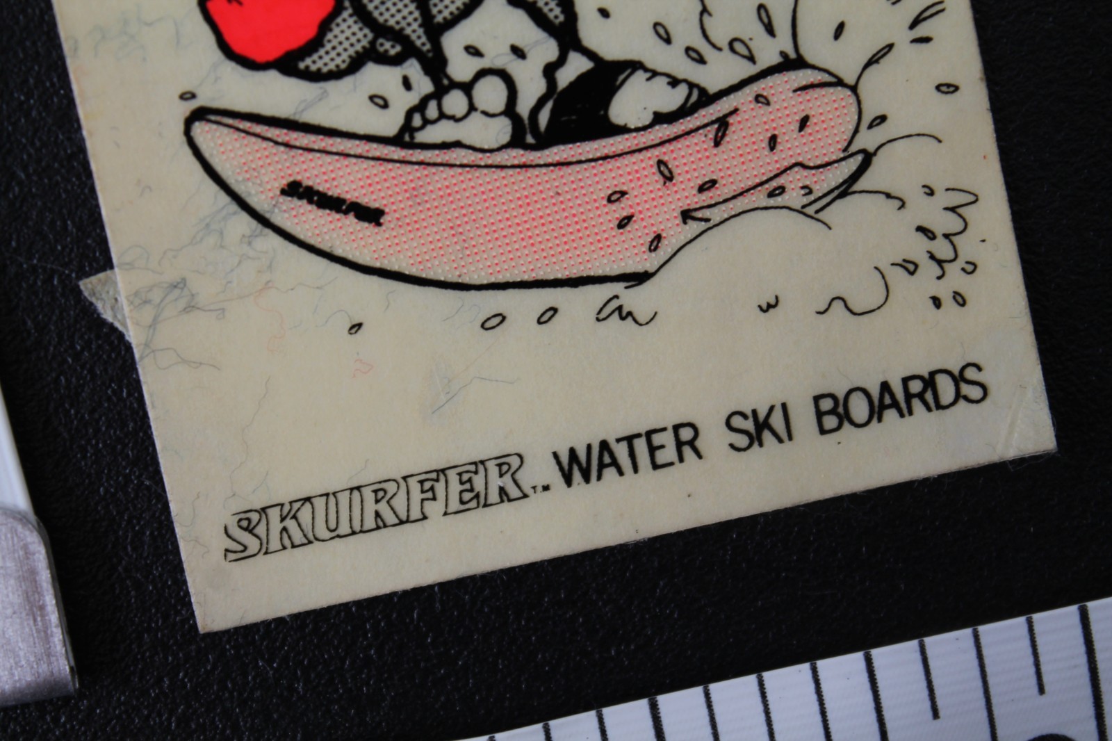 Skurfs Up Skurfer Water Ski Boards Clear Neon Orange V6B Vintage Surfing STICKER