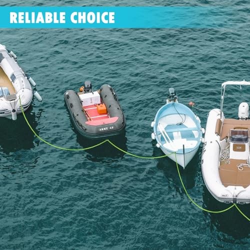 Kayak Tow Line,Drift Sock Anchor Rope for Fishing Boat,Buoy 20ft Yellow/Green