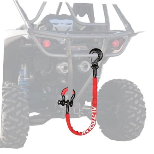 2.5FT UTV ATV Recovery Strap 19400LBS with Winch Hook and D-Ring Shackle, 2ft
