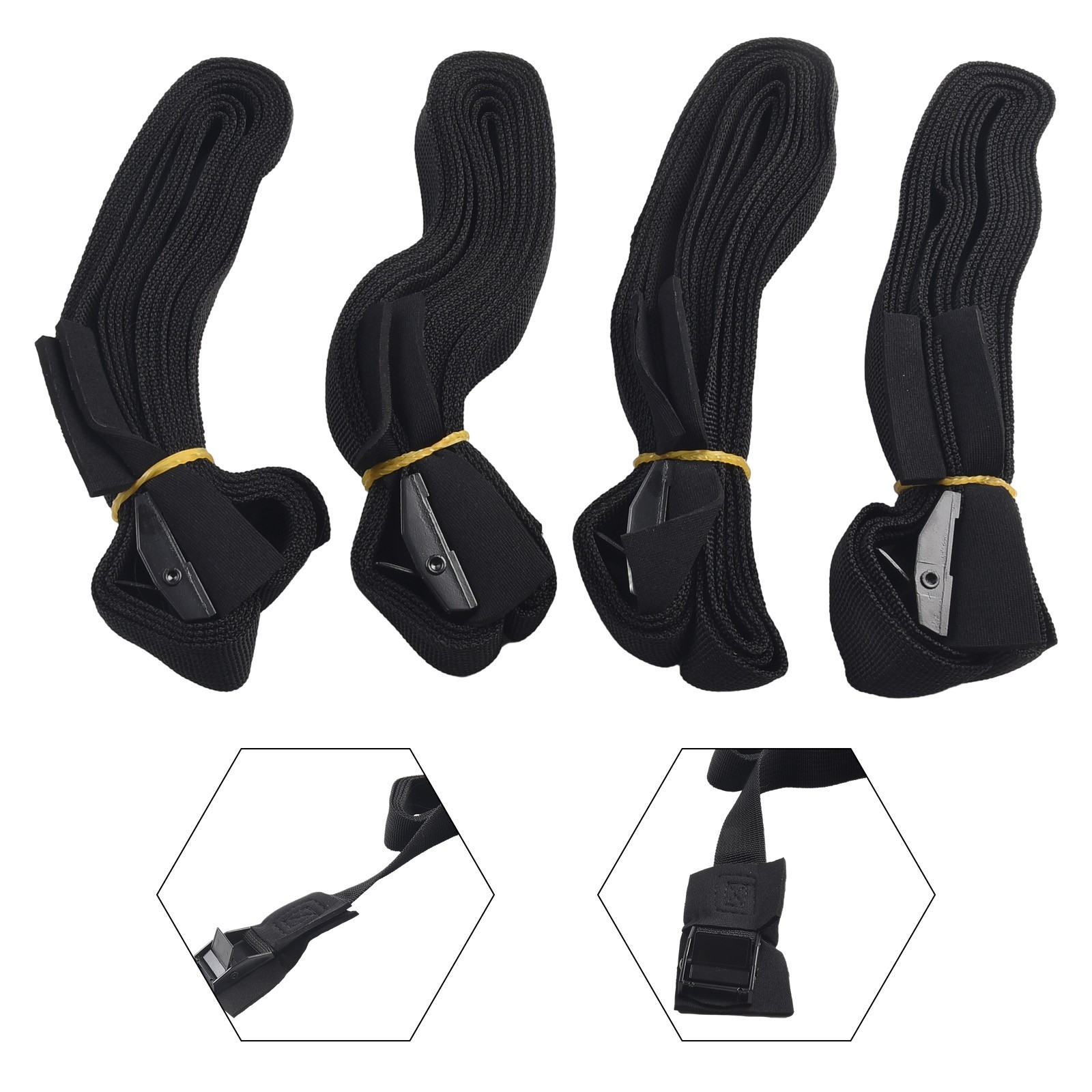 4 X Lashing Tie Down Straps Car Roof Rack Belts Quick Release 9.8ft