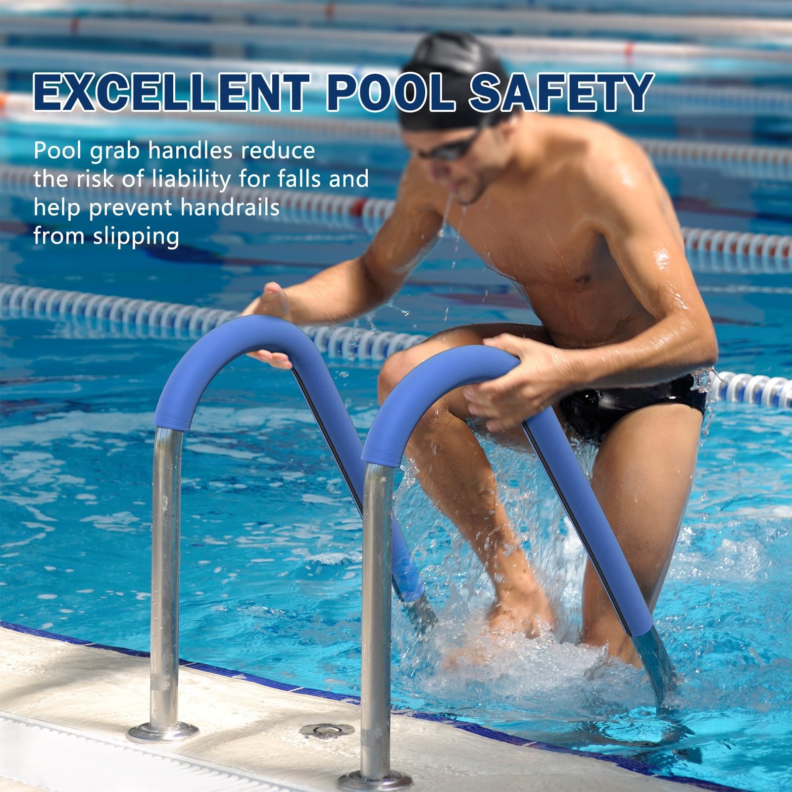 4FT Pool Handrail Cover, 48IN Patio Railing Cover with Zipper, Sleeve for Swi…