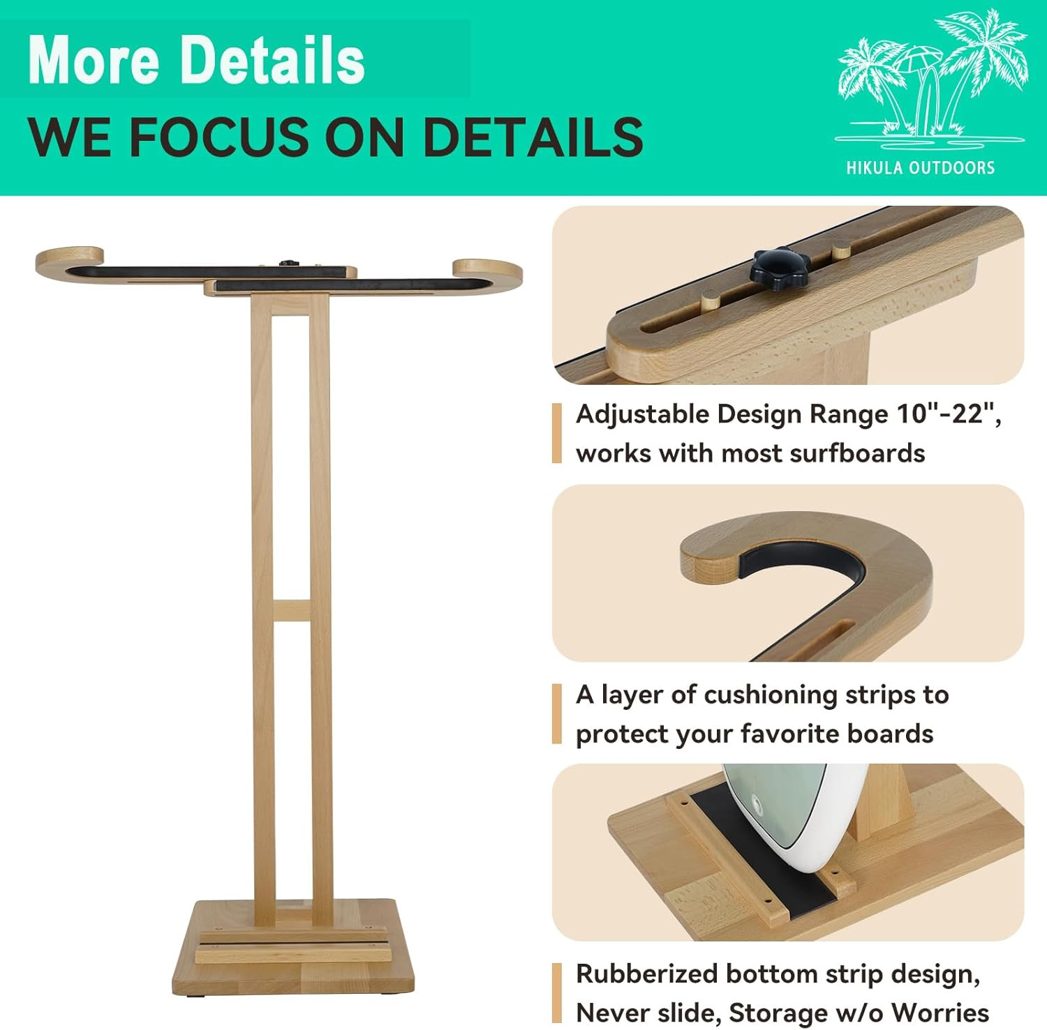 Surfboard Stand Racks, Indoor Display Stand Shortboard and Longboard Organizer F