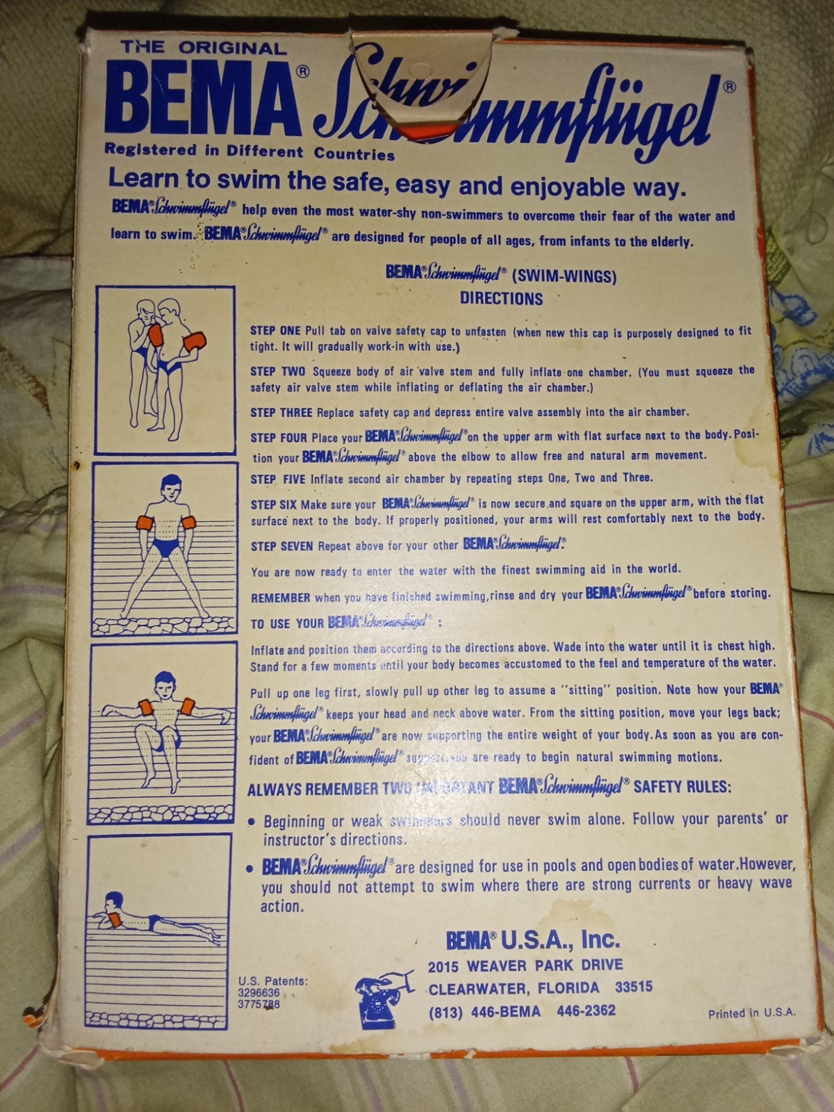 vintage bema original schwimmfliigel floaties
