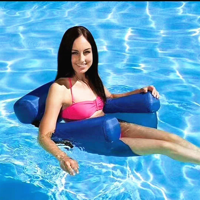 Inflatable Swimming Pool Water Hammock Chair Float Floating Recliner Lounge Bed
