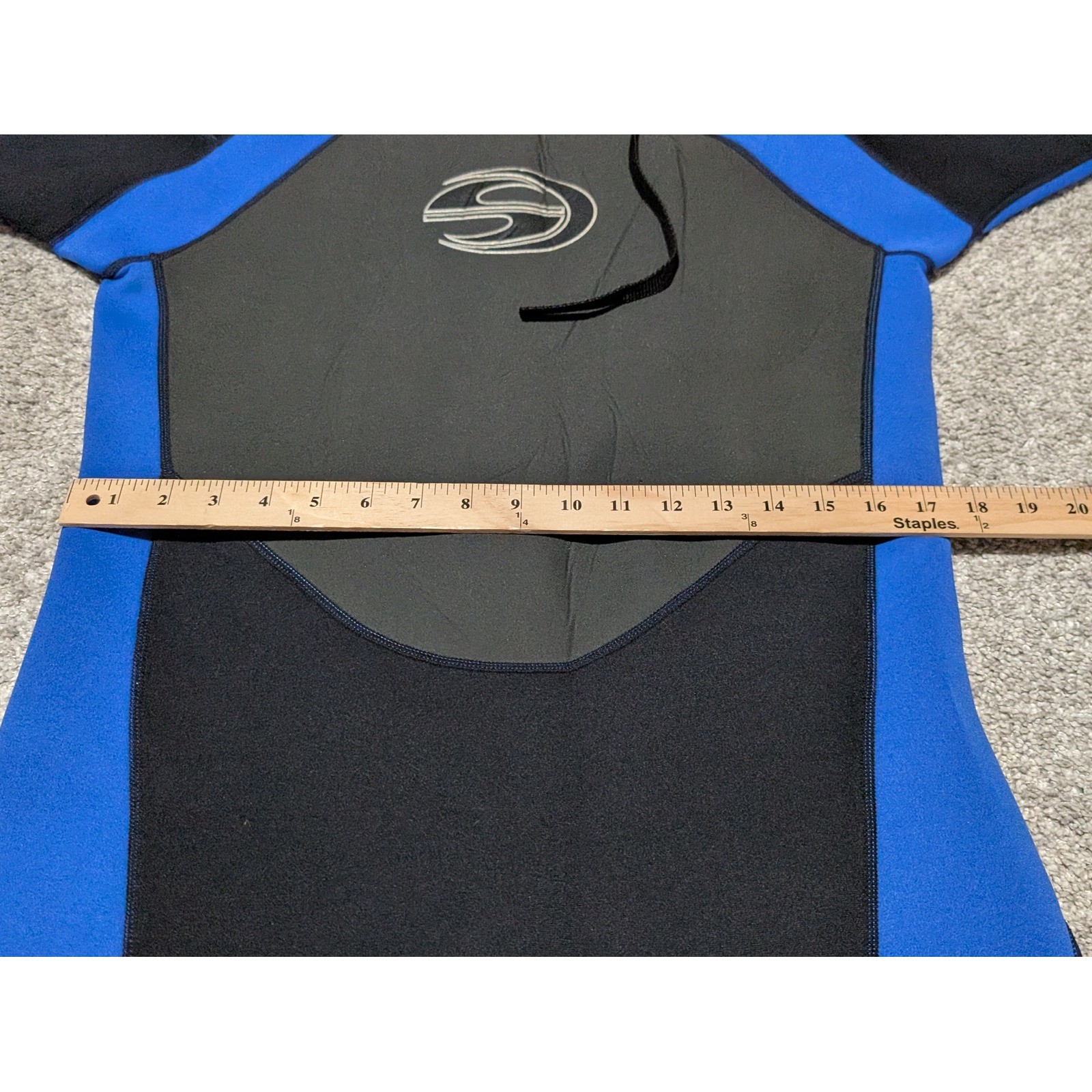 Deep See Wetsuit Mens XXL Black Blue Shorty Springsuit Neoprene Scuba Snorkeling