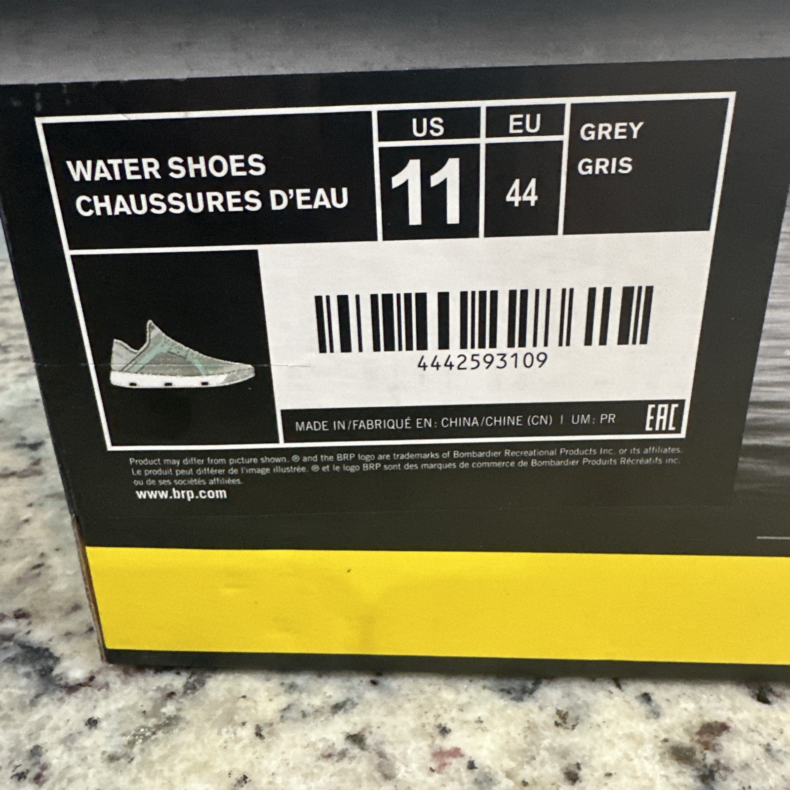 Sea Doo PWC Jet Ski Riding Water Shoes 444259 Grey NIB SIZE 11