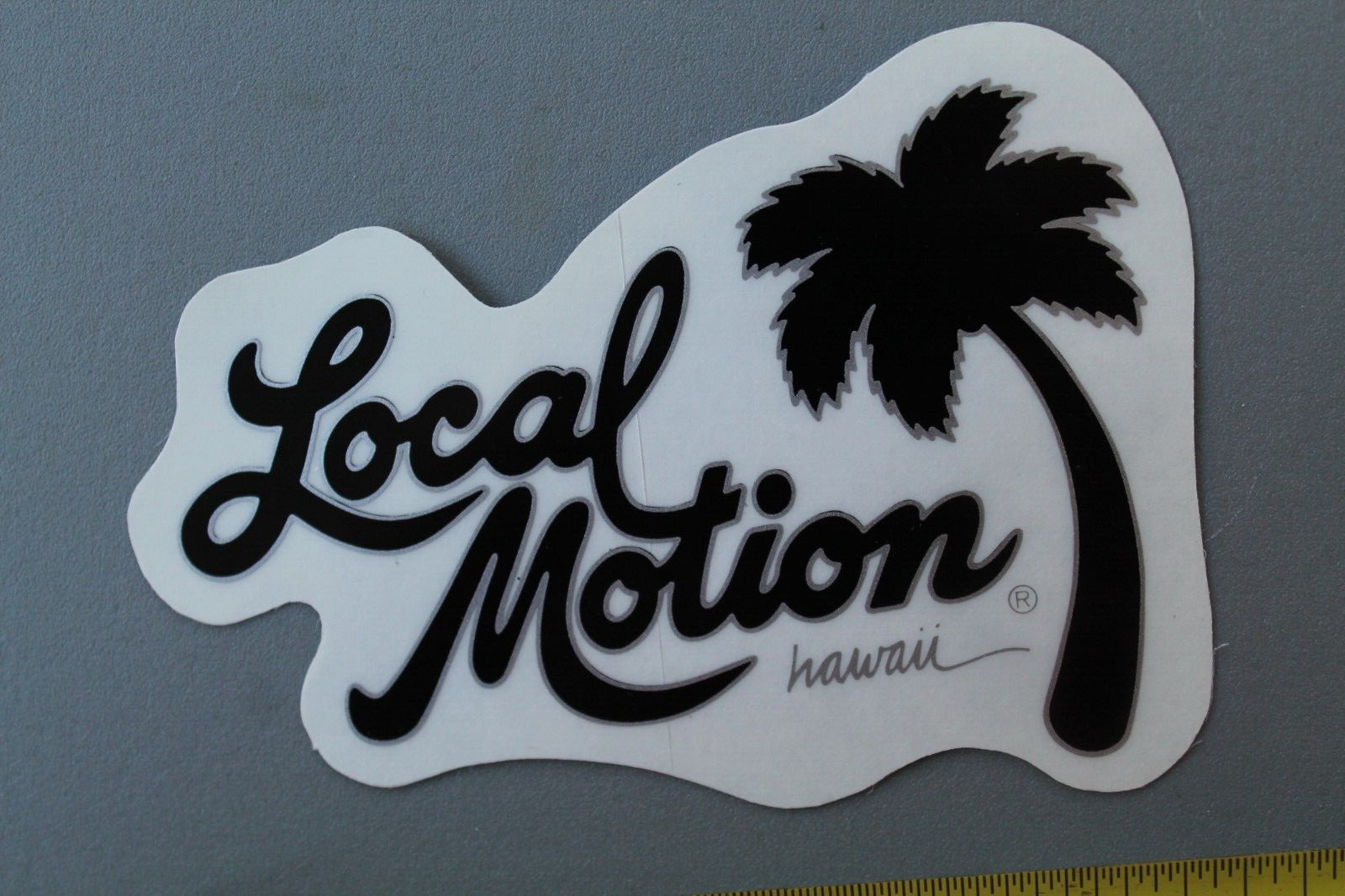 LOCAL MOTION Hawaii Surfboards Black Silver LM3 OG 80’s Vintage Surfing STICKER
