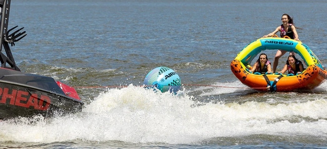 Airhead Orb Booster Ball | Towable Tube Rope for Boating – 60 ft.
